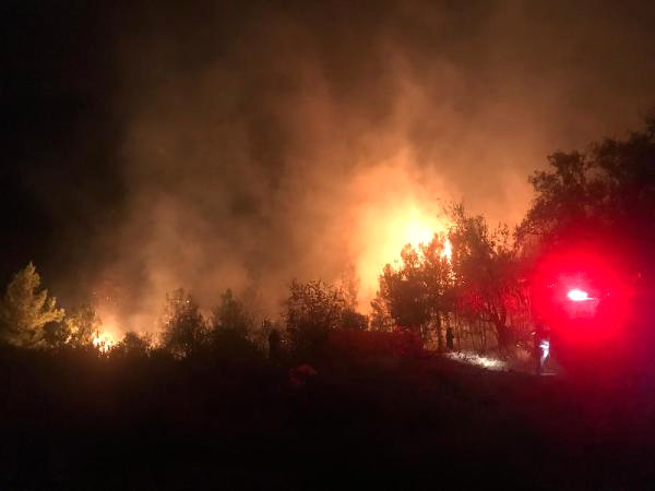 Anamur’da Korkutan Yangın