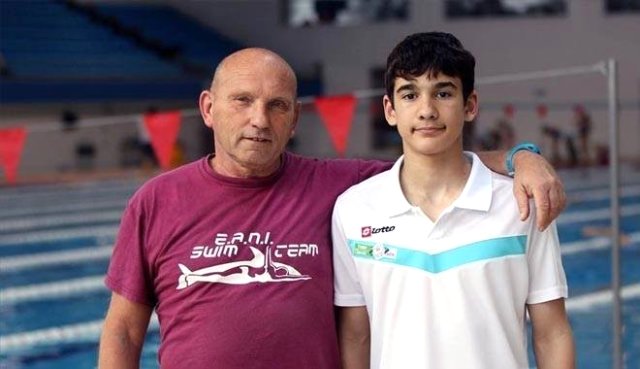 Kayseri’nin Rekortmen Yüzücüsü Yiğit Aslan ve Antrenörü Corrado Milli Takım Kampına Gidiyor