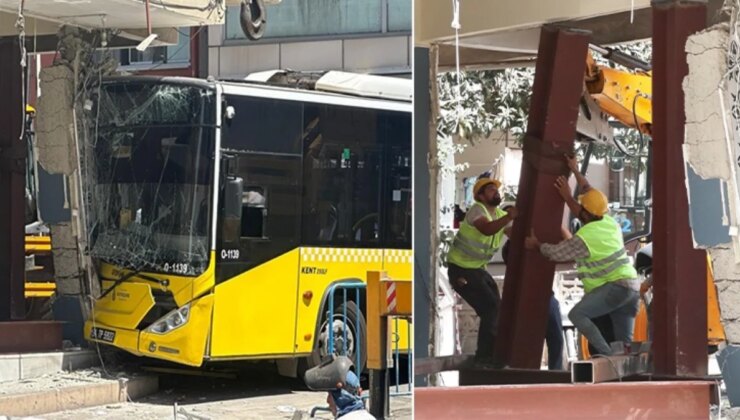 İETT otobüsünün çarptığı 4 katlı bina denetimli halde yıkılacak