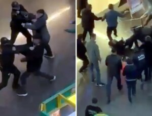 AVM’de güvenlik görevlisinin başına sandalye ile vurdu